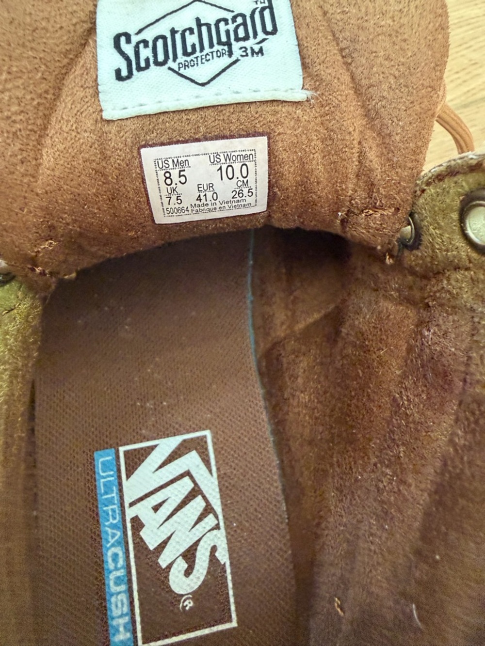 Vans Brown and Tan Ultrarange High-Top Hiking Sneakers - Picture 4 of 7